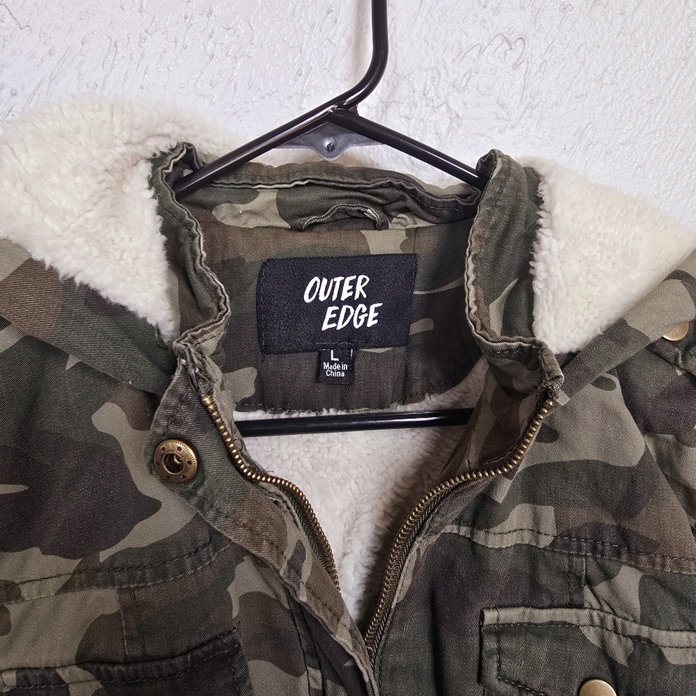 Outer Edge Camouflage Jacket with Faux Fur Lining